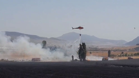 Se han movilizado bomberos de Cordovilla, BHIF de Tafalla y de Estella, el helicóptero y patrullas de  la Policía Foral