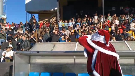 Ha llegado en helicóptero al Estadio Ciudad de Tudela
