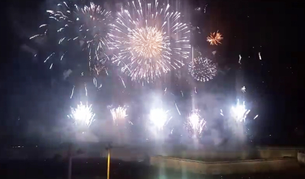 Traca final de los fuegos artificiales del lunes 7 de julio