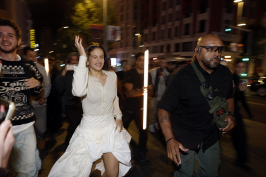 Fotos de Rosalía a su llegada a Callao en una aparición sorpresa para presentar su cuarto álbum, este lunes en Madrid