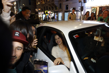 Fotos de Rosalía a su llegada a Callao en una aparición sorpresa para presentar su cuarto álbum, este lunes en Madrid