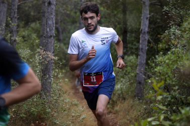 Corredores participantes en la V Betagarri Trail de Ancín este sábado, 25 de octubre /
