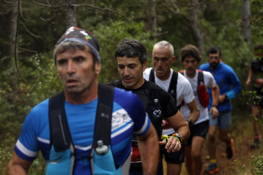 Corredores participantes en la V Betagarri Trail de Ancín este sábado, 25 de octubre /