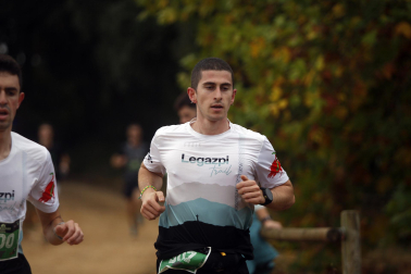 Corredores participantes en la V Betagarri Trail de Ancín este sábado, 25 de octubre /