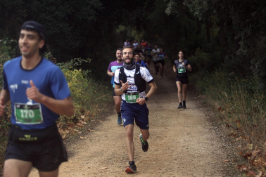 Corredores participantes en la V Betagarri Trail de Ancín este sábado, 25 de octubre /
