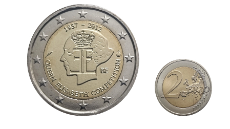 Cara nacional y común de la moneda belga conmemorativa de 2012