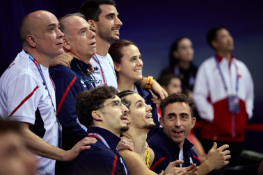 Fotos del Mundial de gimnasia de trampolín en el Navarra Arena