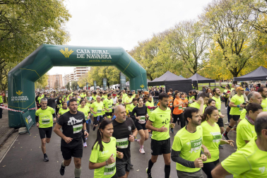 Participantes en la VII Carrera Popular Solidaria '+e' del Teléfono de la Esperanza de Navarra disputada en Pamplona /