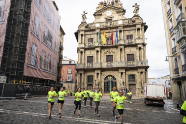 Participantes en la VII Carrera Popular Solidaria '+e' del Teléfono de la Esperanza de Navarra disputada en Pamplona /