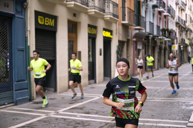 Participantes en la VII Carrera Popular Solidaria '+e' del Teléfono de la Esperanza de Navarra disputada en Pamplona /