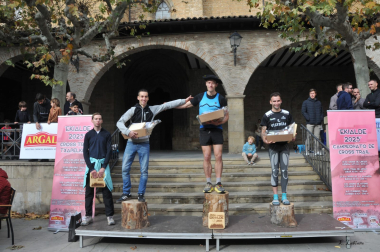 Los mejores clasificados en el Campeonato Cross Trail Ekialde