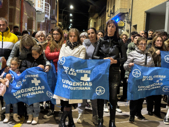 Asistentes a la concentración celebrada en Fustiñana