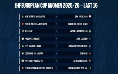 El sorteo ha deparado estos cruces para los octavos de la EHF European Cup. En principio, los equipos de la parte izquierda juegan el primer partido como locales.