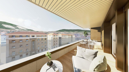 Terraza con vistas al sur de Pamplona