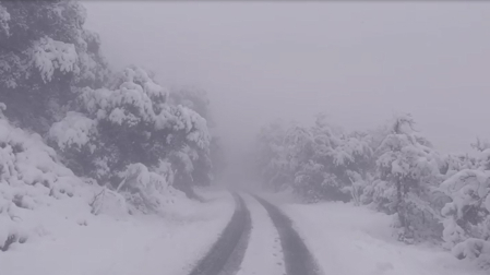 La primera nevada de la temporada ha dejado una estampa invernal en las laderas de San Cristóbal