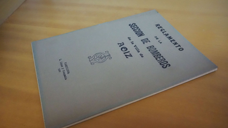 Primer reglamento de los bomberos de Aoiz (1925)