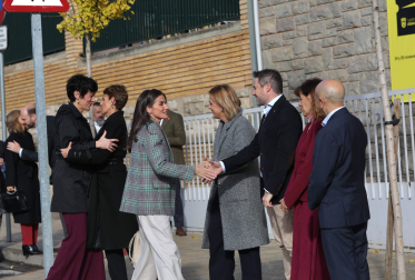 Foto de la visita de la reina Letizia a Tudela para el homenaje a Alejandro Amenábar
