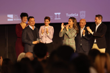 Foto de la visita de la reina Letizia a Tudela para el homenaje a Alejandro Amenábar