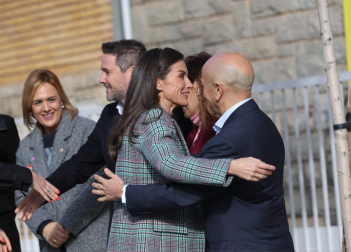 Foto de la visita de la reina Letizia a Tudela para el homenaje a Alejandro Amenábar