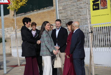 Foto de la visita de la reina Letizia a Tudela para el homenaje a Alejandro Amenábar