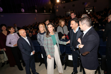 Foto de la visita de la reina Letizia a Tudela para el homenaje a Alejandro Amenábar