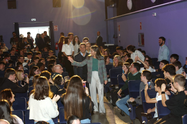 Foto de la visita de la reina Letizia a Tudela para el homenaje a Alejandro Amenábar