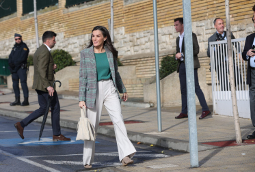 Foto de la visita de la reina Letizia a Tudela para el homenaje a Alejandro Amenábar