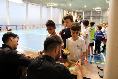 Fotos del arranque del programa "El Xota en tu escuela", con la visita al colegio San Ignacio Jesuítas de Pamplona /