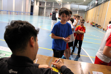 Fotos del arranque del programa "El Xota en tu escuela", con la visita al colegio San Ignacio Jesuítas de Pamplona /