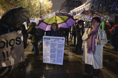 Manifestación por el 25-N en Pamplona convocada por el movimiento feminista.