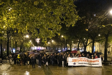 Manifestación por el 25-N en Pamplona convocada por el movimiento feminista.