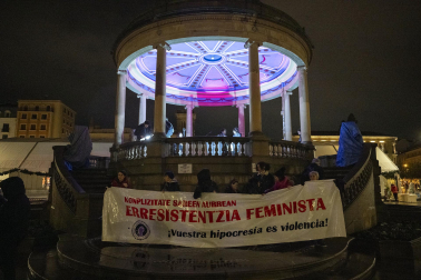 Manifestación por el 25-N en Pamplona convocada por el movimiento feminista.