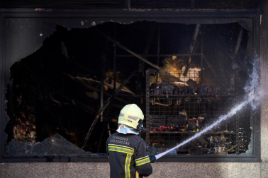 incendio en un bazar