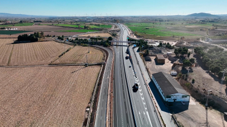 Fotos del nuevo tramo de la A-68 entre Cortes y Mallén