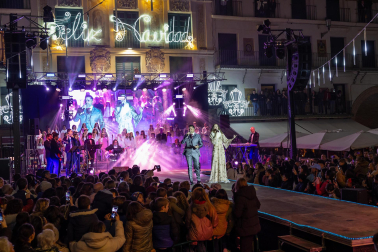 Encendido de la iluminación navideña en Tudela.