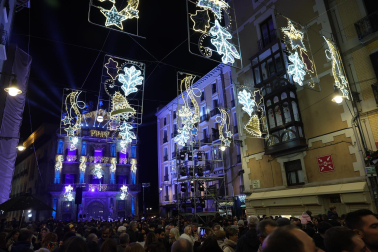 Fotos del encendido de luces de Navidad en Pamplona