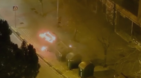 Vídeo del incendio de un contenedor en San Juan
