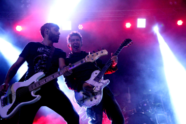 Foto del concierto del grupo de Alfredo Piedrafita (ex de Barricada) en la gira Siempre Barricada en Tudela