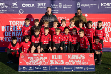 IKASTOLA AMAIUR. Lo forman Niko Osés, Ekain Ikazeta, Urko Bueno, Julen Jauregi, Enaitz, Minh Izquierdo, Xabat Beorlegi, Yones Abaurrea, Iker Arrondo, Aiur Larramendi, Oihan Arretxe, Beñat Valencia, Julen Merino, Oihan Zabaleta, Maren Ortigosa, Haitz Catena, Aimar Arnesto, Julen Sánchez Valverde, Hugo Fuentes