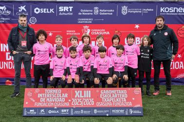 AUZALAR. El equipo lo integran Martín Resino, Aran Muñoz, Iosu Sanz de Galdeano, Izan Ruiz, Unax García, Adi Olza, Julen Otaegui, Unai Michelena, Aimar Garayoa, Edahi Tavarez, Arima Cea Huici, Mark Ruiz, Oihan Latasa, Xabi Antona