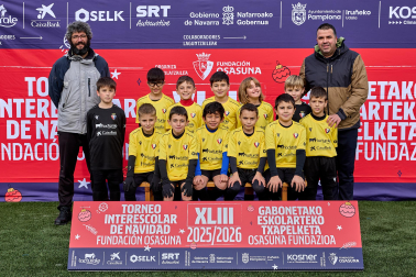 JULIÁN M. ESPINAL DE OLCOZ. El equipo lo forman Unax Goñi, Xabier Domínguez, Irai Goñi, David Rodrigues, Erick Santos, Unai Sesma, Teo Arizala, Thiago Gutiérrez, Aimar Iriarte, Oihan Yoldi, Ane Larrea, Dyllan Gael Huaman, Sergi Minguela, Markel Nieto