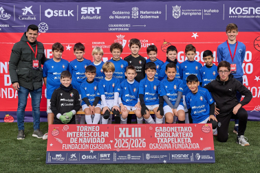 NUESTRA SEÑORA DEL HUERTO. El equipo lo forman Álvaro Díaz, Aiden Gallimore, Íñigo Yániz, Mateo Mayo, Nicolás Monraba, Adrián Jiménez, Gael Castro, Lucas Carnerero, Martín Romanzado, Daniel Iturralde, Álvaro Cañete, Lucas de la Fuente, Pablo Sánches-Ostiz, Ignacio Díaz, Felipe Andrés Cabrera, Daniel Santiago Jiménez,Samuel Leonardo Garzón, Pablo Saber.