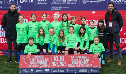 ERRENIEGA. El equipo lo forman Jare Ariza, Naia Arana, Arhane Inda, Maddi Goñi, Zoe Pérez, Noa Aranguren, Arane Echeverría, Ane Ocáriz, Ane Arangoa, Maddi Induráin, Noa Andoño, Ilazki Nuín, Ireber Arangoa, Amaiur Remírez, Oihane Alguna, Itsaso Goldaracena, June Calvo, Saioa Bergera.