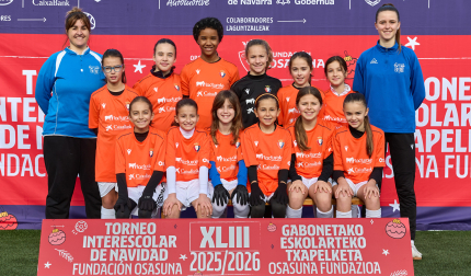 LUIS AMIGÓ. El equipo lo integran Irene Zabalza, Lucía Cabello, Carla Fernández, Valentina González, Iris Díaz, Olivia Chocarro, Elena Juanche, Ela Rubio, Telma Llorente, Ndoumbe Niane Sola, Leyre Villarreal, Macarena Pinto, Naia Jiménez.
