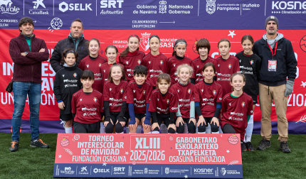 JOAKIN LIZARRAGA. El equipo lo forman Naroa Ciganda, Noa Domínguez, Naroa Erro, Vanessa Casedas, Iune Lorente, Ilargi Ciganda, Izadi Echauri, Lur Huarte, Amaia Osma, Ane Osma, Nahia Montes, Iraia Ciganda, June Osés, Uxuri Mesanza, Udane Iribarren, Xune Sola, Nahia Martínez.