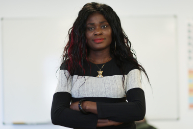 Florence Otarobo, nigeriana, cruzó el estrecho en patera con su hijo de 5 meses