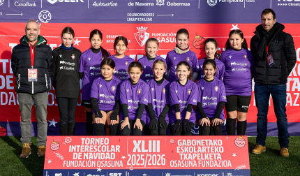 SANTA ANA. El equipo lo integran Ángela Hortelano, Amaia Adot, Daniela Pascua, Haizea Cabrera, Alba Elcarte, Lara Villanueva, Antonella Palacios, Laura Herrera, Claudia Abárzuza, Sofía Villanueva, Leire Chasco, Elena Vela, Mirian Núñez, Salomé Hernández.