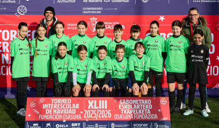 BUZTINTXURI. El equipo lo integran Irati Guerrero, Saioa Rodríguez, Maialen Azanza, Ainhoa Legarra, Nagore Sainz de Aja, Ixone Ayensa, Elaia Alduan, June Domínguez, Joane Garayo, Olaia Guerrero, Naroa García, Udane Garciandía, Enara Blanco, Chloe Ruz, Izaro Iriarte.