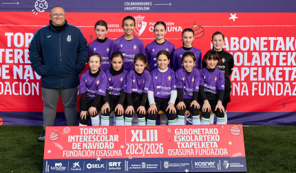 DOMINICAS. El equipo lo forman Noa Alguacil, Daniela Gracia, Ainhoa Lacabe, Nahia Lizarraga, Izaskun Aldanondo, María Ganuza, Aitana Laguna, Noa Peñaranda, Ane Sola, Mía Gómez, Carla Lumbier, Aylin Yuliana Campos, Nahia Arteta.