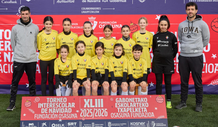 VIRGEN BLANCA. El equipo lo integran Luna Magdaleno, Anne Garralda, Irati Induráin, Maire Inda, Aitana Arteta, Haizea Erro, Iraia Berasain, Eider Martínez, Iraia Jiménez, Nagore Inda, Vera Puñal, Maitena Molins, Uxue Unzué, Olaia Echávarri.